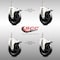 Service Caster 5 Inch 316SS Soft Rubber Swivel 3/8 Inch Threaded Stem Caster Set Lock Brake SCC SCC-SS316TSTTL20S514-SRS-381615-4 - alternate 2